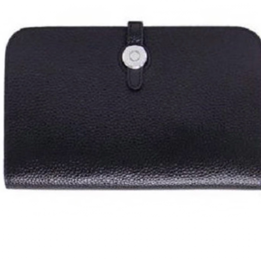 Black Leather Wallet For Check book Also Fits.